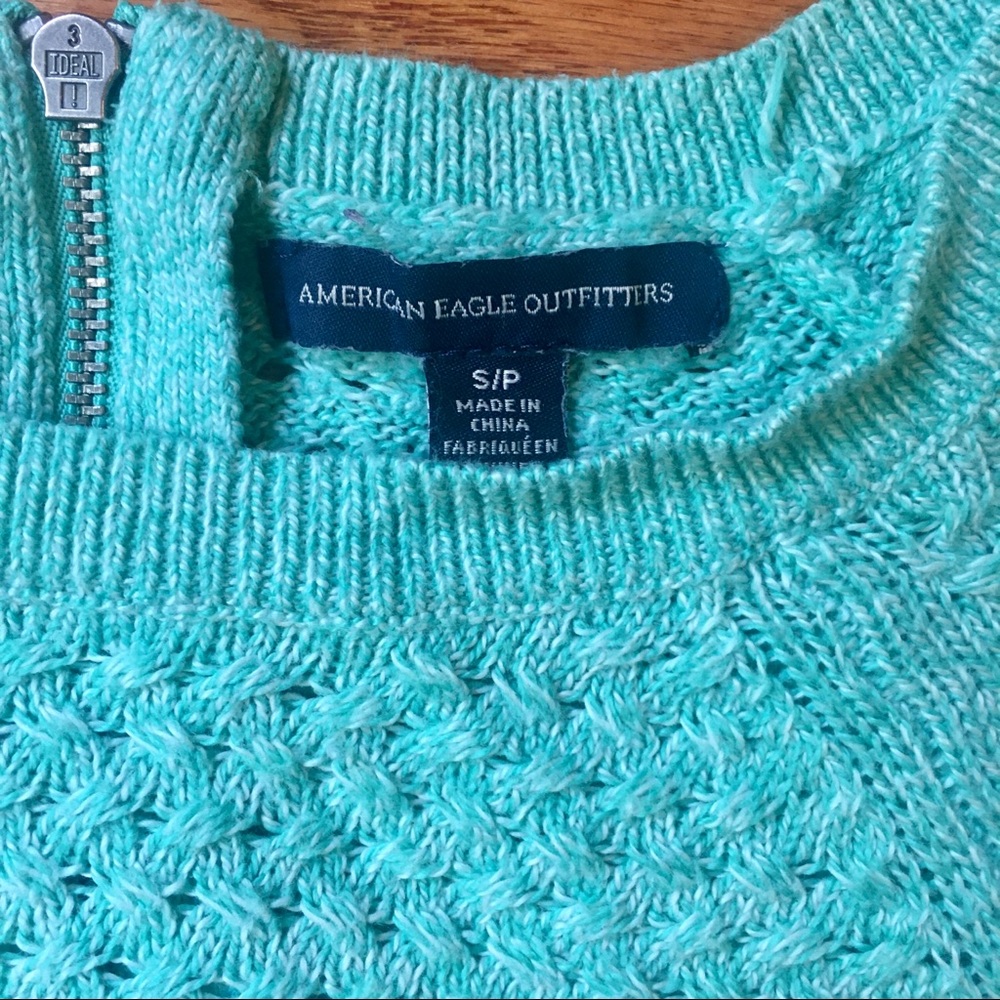 American eagle women’s sz small mint green sweater - Picture 4 of 5